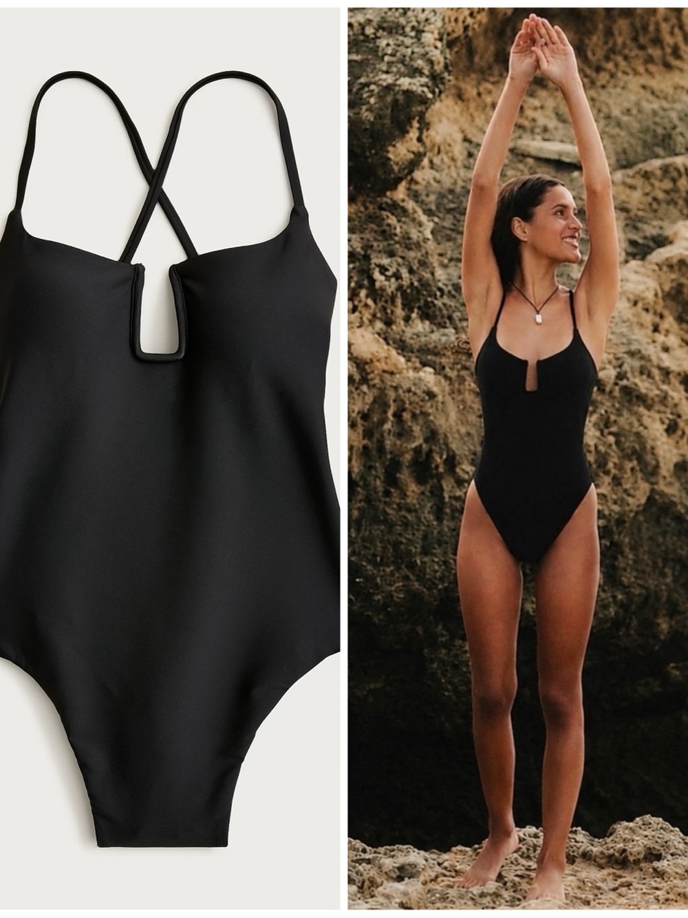 NWT J.Crew Mira Classic Sculpt One-Piece Swimsuit Black 10